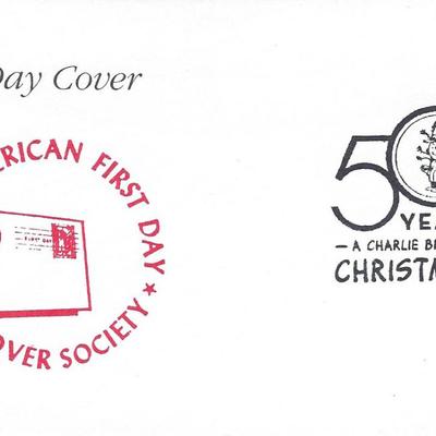 American First Day Cover Society - A Charlie Brown Christmas 50 Years Celebration FDC