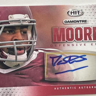 Damontre Moore 2013 Sage Hit #A9 signed trading card