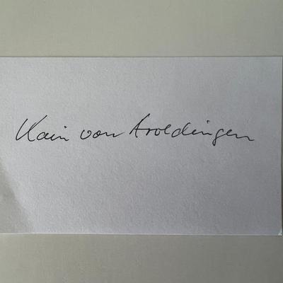 Principal dancer Karin von Aroldingen original signature