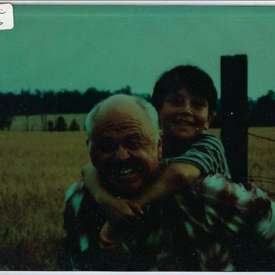Mickey Rooney With Grandson Unsigned Photograph