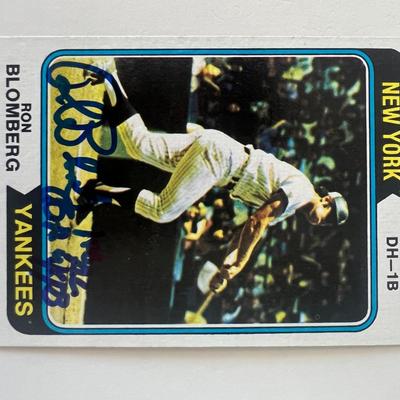 New York Yankees Ron Blomberg signed autograph card