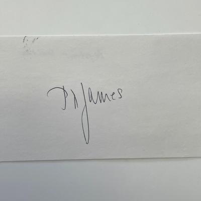 P.D. James original signature