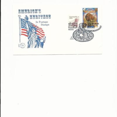 America's Heritage in Postage Stamps - FiShow Cover - Flagstaff, Arizona - 1995