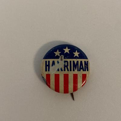 Harriman vintage campaign pin