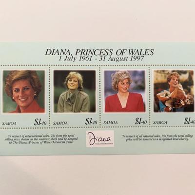 Samoa Diana Princess of Wales commemorative stamp set