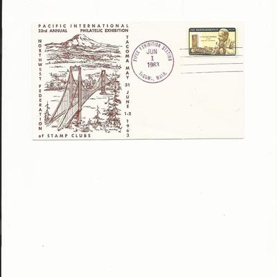 Pacific International 23rd Annual Philatelic Exhibition - Show Cover - Tacoma 1963