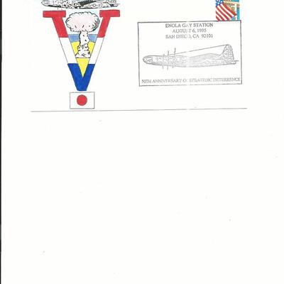 San Diego, CA - First Day Cover - Enola Gay 50th Anniversary - 1995
