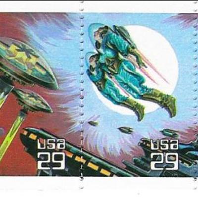 Space Fantasy USA Stamp Book