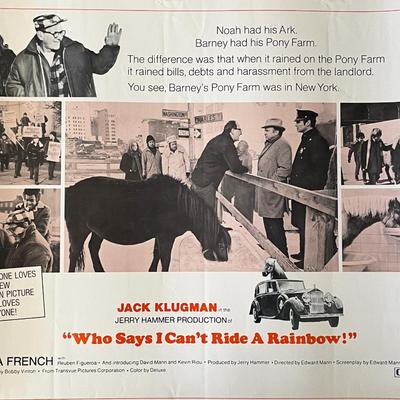 Who Says I Can't Ride a Rainbow! 1971 vintage movie poster