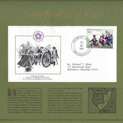 People's Republic of the Congo - American Bicentennial Commemorative FDC