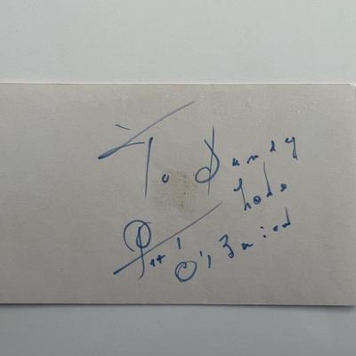 Pat O'Brien original signature