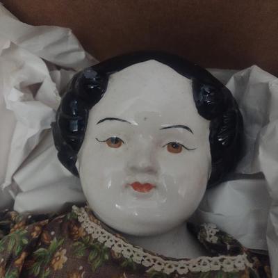 Louis Nichole Victorian Design Proclain Hand Painted Doll in Original Box