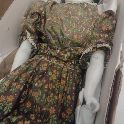 Louis Nichole Victorian Design Proclain Hand Painted Doll in Original Box