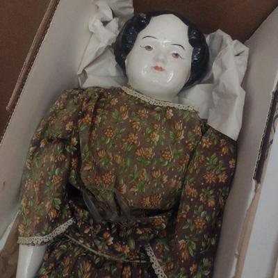 Louis Nichole Victorian Design Proclain Hand Painted Doll in Original Box