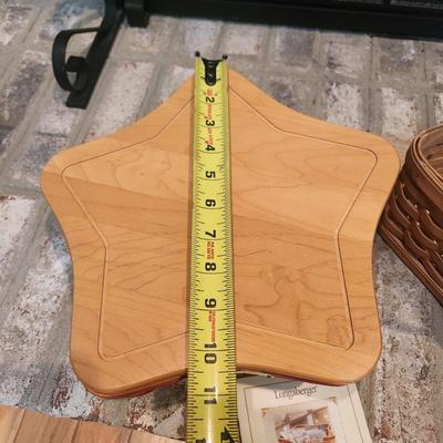 4 Longaberger Baskets Christmas 2001 Shining Star w liner & 2 Protectors, Triangle , 2002 2003