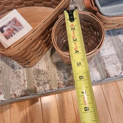 4 Longaberger Baskets Christmas 2001 Shining Star w liner & 2 Protectors, Triangle , 2002 2003