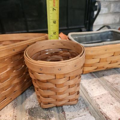 4 Longaberger Baskets Christmas 2001 Shining Star w liner & 2 Protectors, Triangle , 2002 2003