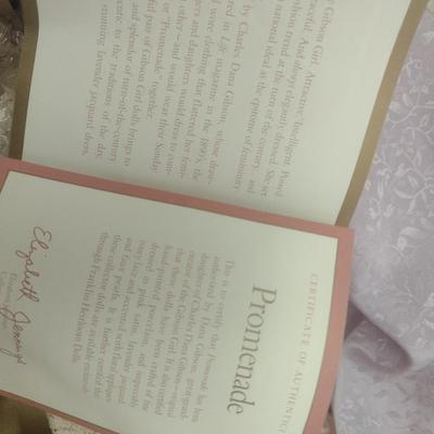 Franklin Heirloom Porcelain Doll Promenade Gibson Girl and Daughter with Box