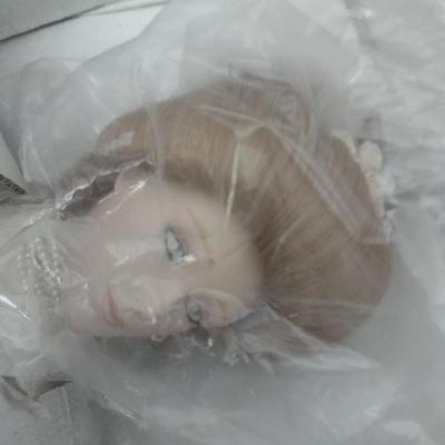 Franklin Heirloom Porcelain Doll Bride Doll with Box