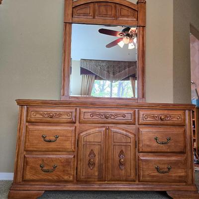 Heirloom Traditions Solid Wood Dresser with Mirror