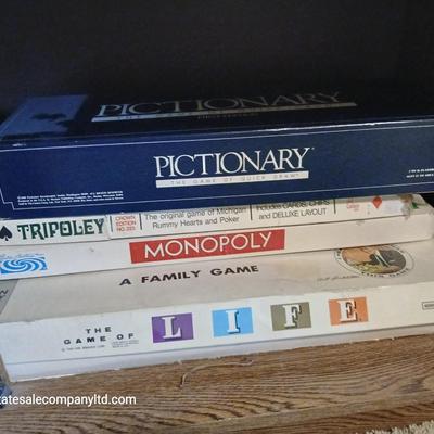 Vintage Board Games Lot – Pictionary, Monopoly, LIFE & More