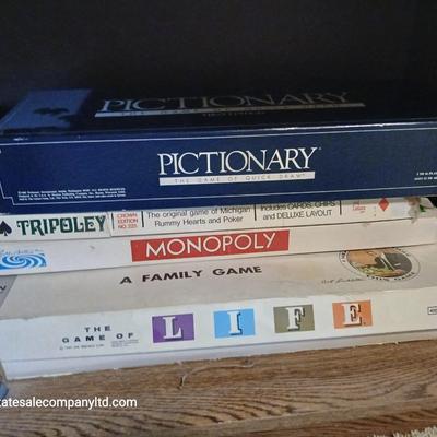 Vintage Board Games Lot – Pictionary, Monopoly, LIFE & More