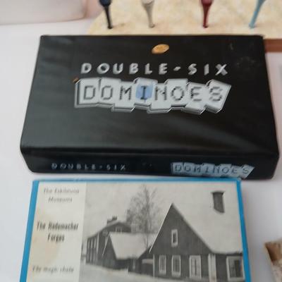 Vintage Games & Puzzles Lot – Dominoes, Bingo, Cribbage & More
