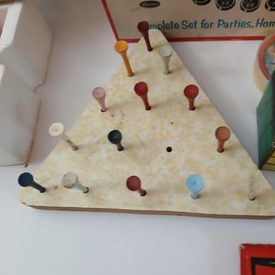 Vintage Games & Puzzles Lot – Dominoes, Bingo, Cribbage & More