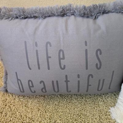 Decorative Pillow Trio & Floral Throw Blanket