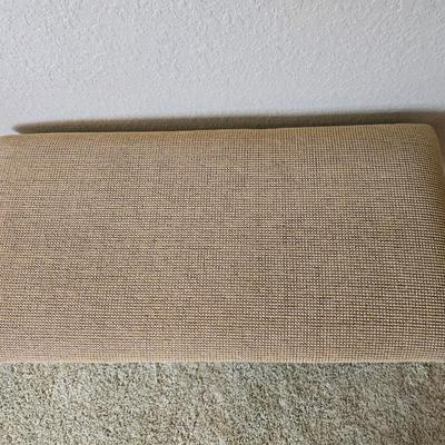 Mission-Style Upholstered Entry Bench with Slatted Shelf