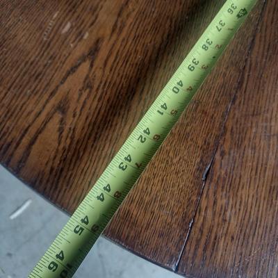 Vintage Oak Round Pedestal Table