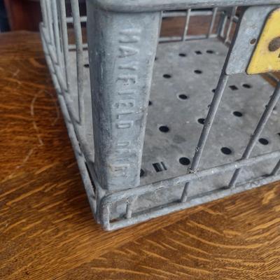 Vintage Mayfield Dairy Metal Milk Bottle Crate