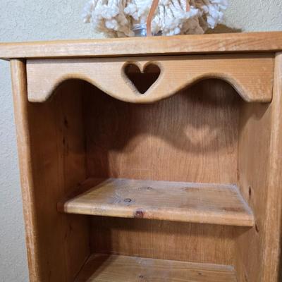 Country Cottage Pine Shelf Set – Wall Cabinet & Standing Shelf