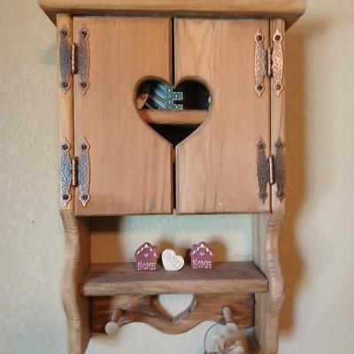 Country Cottage Pine Shelf Set – Wall Cabinet & Standing Shelf