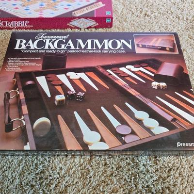 Vintage Board Game Lot – Scrabble, Backgammon & Battleship