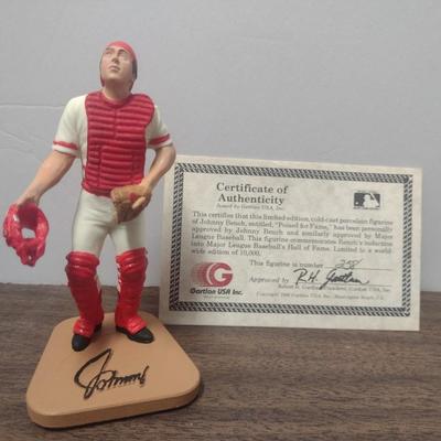 Gartlan Johnny Bench Small No. 258 Baseball Figurine with Box and COA