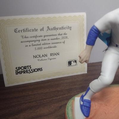 Sports Impressions Nolan Ryan 5000 Strikeouts Baseball Figurine with Box and COA