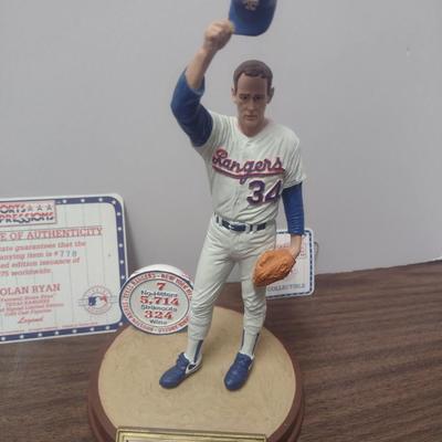 Sports Impressions Nolan Ryan Legend Baseball Figurine with Box and COA