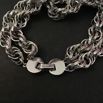 Vintage Monet shimmery silver bracelet