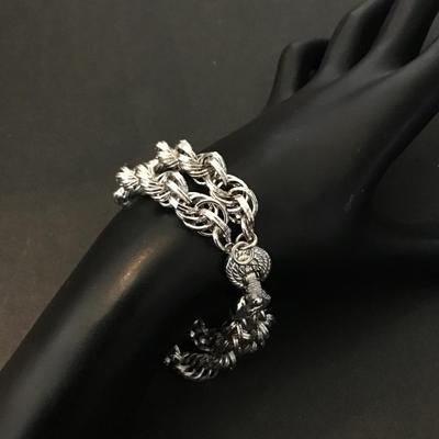 Vintage Monet shimmery silver bracelet
