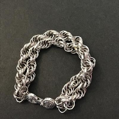 Vintage Monet shimmery silver bracelet