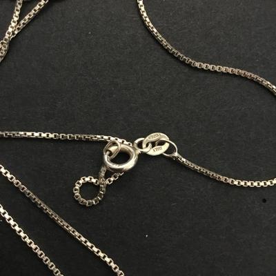 Vintage 925 Italy chain, and 925 Mexico pendant necklace