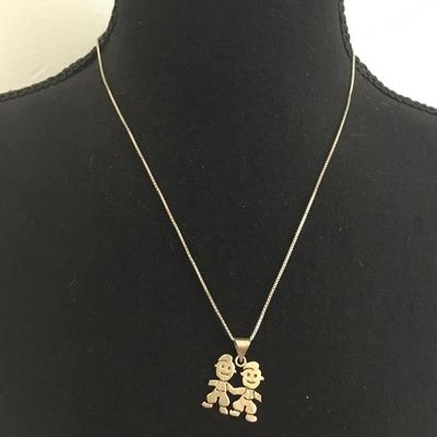 Vintage 925 Italy chain, and 925 Mexico pendant necklace