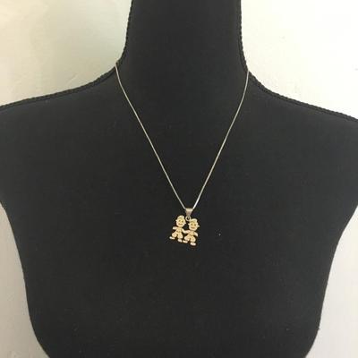 Vintage 925 Italy chain, and 925 Mexico pendant necklace