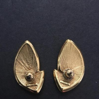 Vintage Monet signed enameled post back earrings