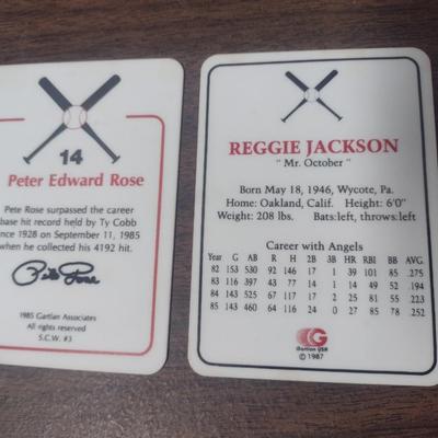 Gartlan Pete Rose Porcelain Baseball Card 1985 and Gartlan Reggie Jackson 'Mr. October' 1987 Porcelain Baseball Card Choice A