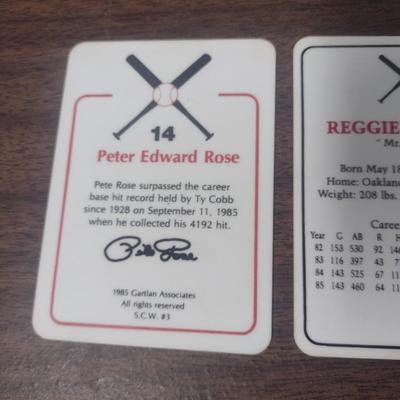 Gartlan Pete Rose Porcelain Baseball Card 1985 and Gartlan Reggie Jackson 'Mr. October' 1987 Porcelain Baseball Card Choice A