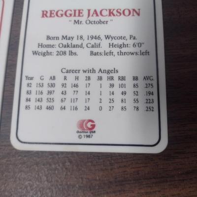 Gartlan Pete Rose Porcelain Baseball Card 1985 and Gartlan Reggie Jackson 'Mr. October' 1987 Porcelain Baseball Card Choice A