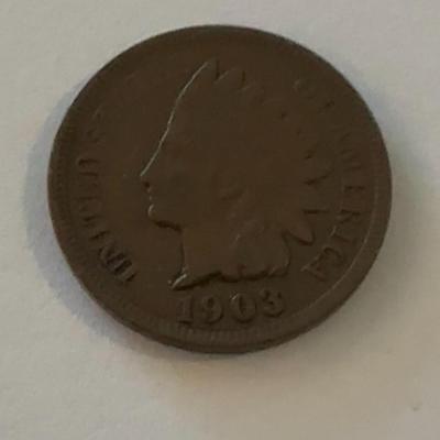 1903 circulated Indian head penny