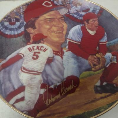 Gartlan Johnny Bench Commemorative Collector's Plate Hall of Fame #233 with Box